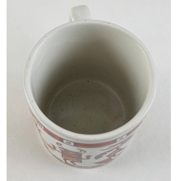 Native American Kachina Chief Bird Bull Coffee Mug Cup Tribal Aboriginal Art Red - Picture 7 of 9